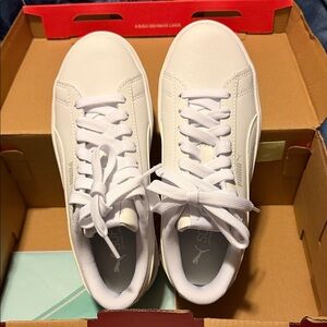 Puma Classic White Lace-Up Sneakers
